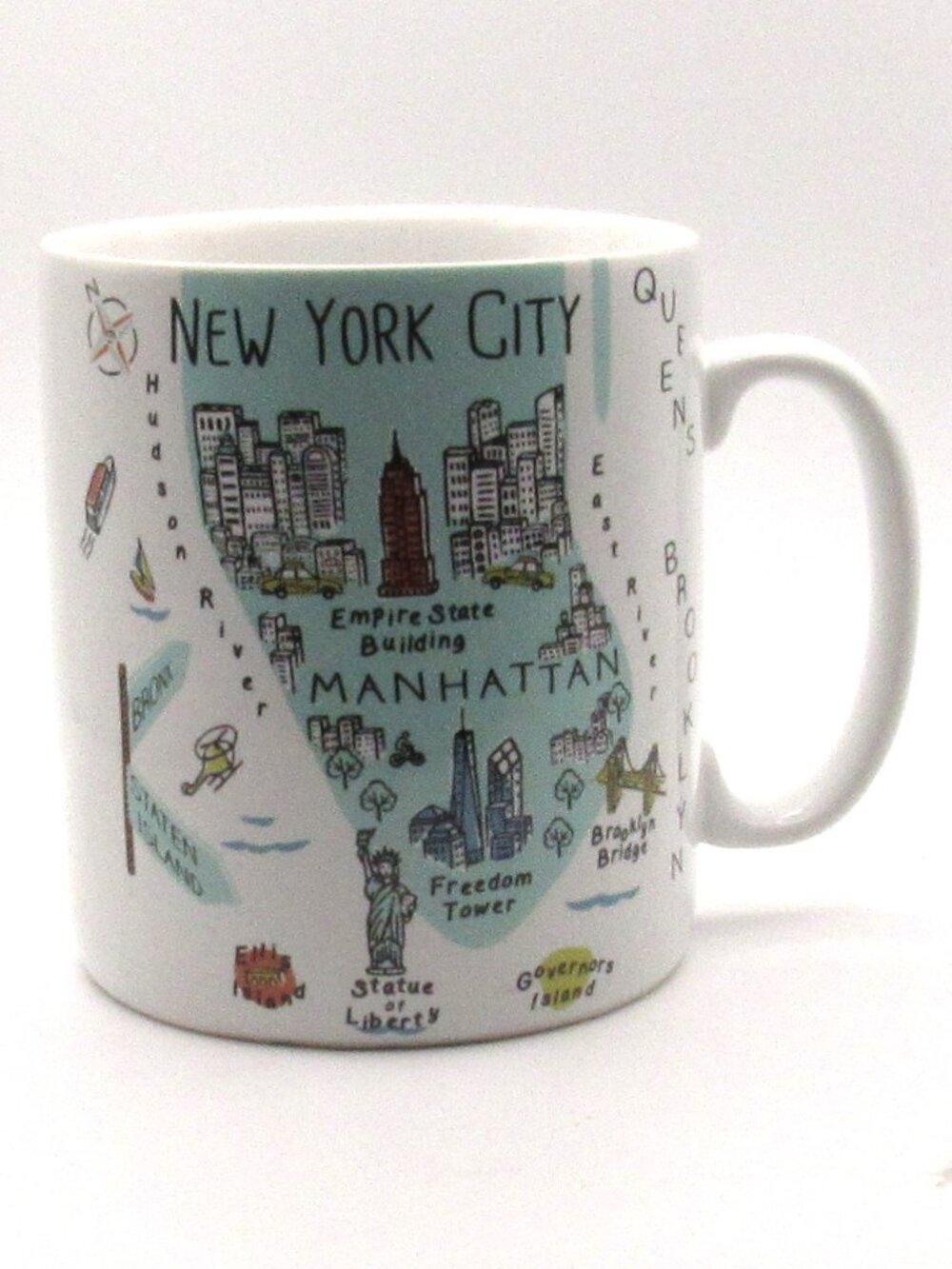 222 Fifth New York City White My Place Mug Large 28 fl oz Excellent Condition